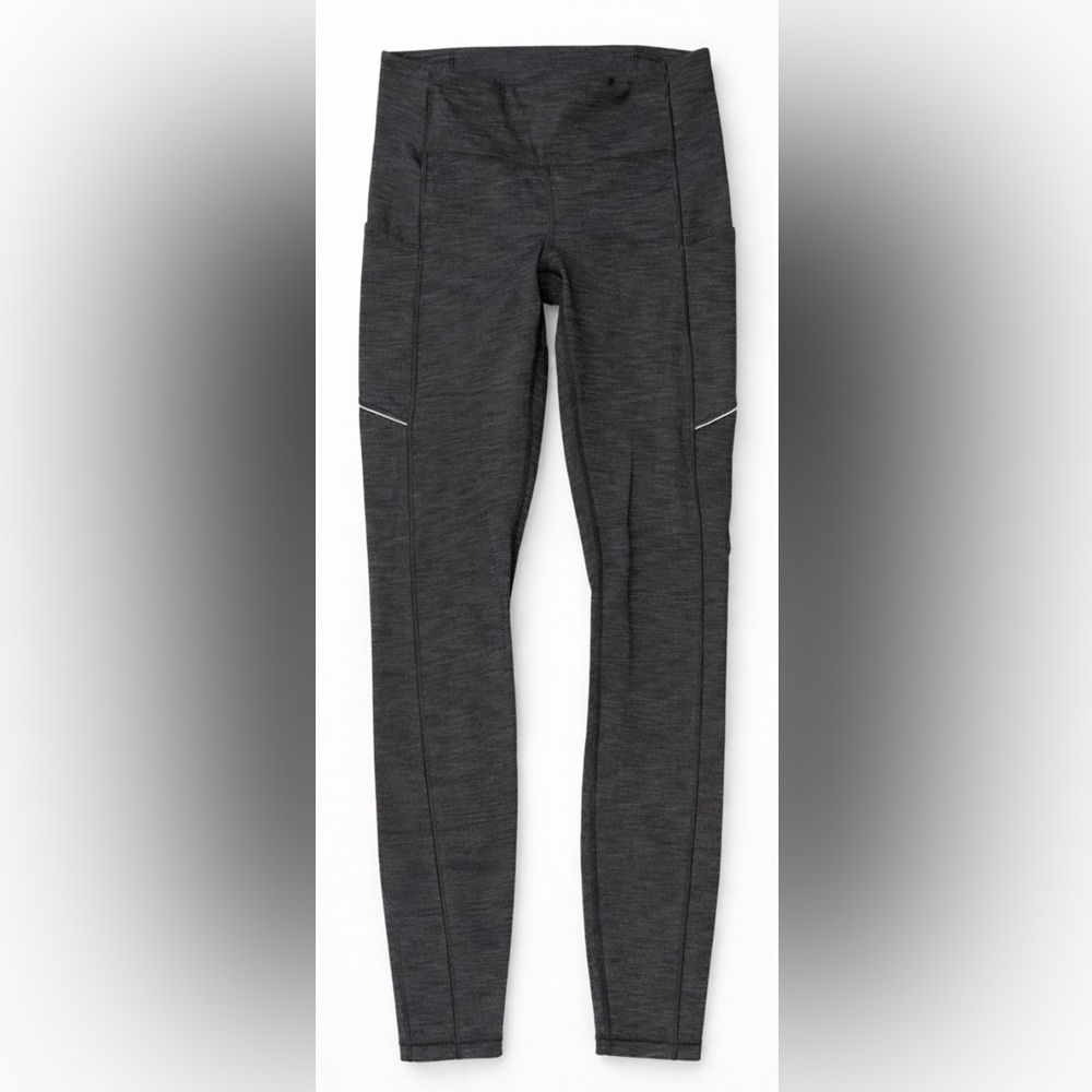 Lululemon Heathered Gray Reflective Running Leggings Size 2